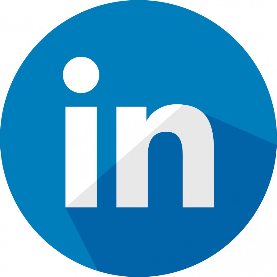 Button with LinkedIn Logo