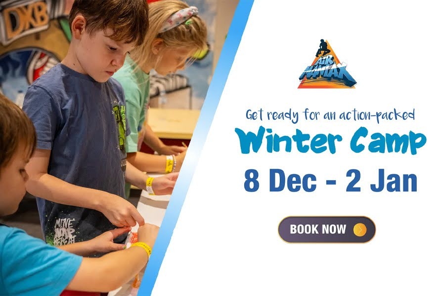 Winter camp activities at a park in Abu Dhabi, showcasing fun and engagement for children in the 2025-2026 season