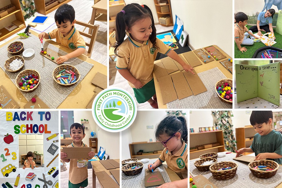 Preschool children engaging in various back-to-school activities during spring camps in Dubai