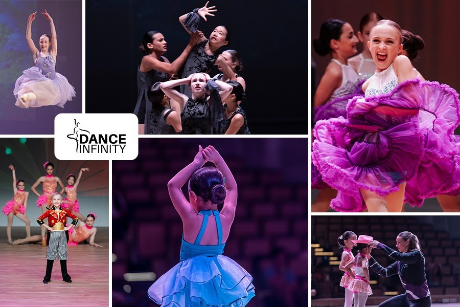 A collection of images featuring ballet dancers in motion, highlighting the beauty of their performances in dance classes
